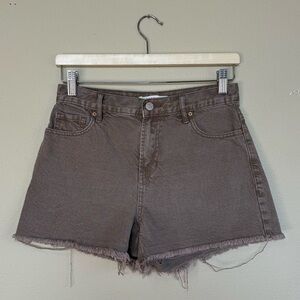 PacSun shorts women 25 100% cotton vintage cut off high waist denim brown